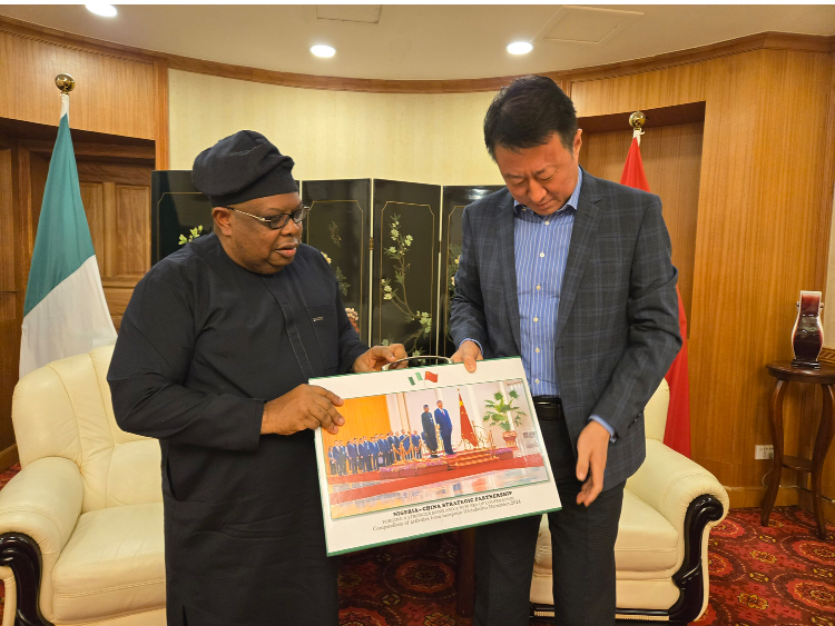 DG NCSP presents compendium of activities to the Chinese Ambassador to Nigeria